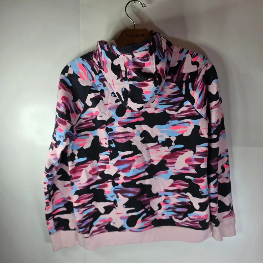 Under Armour Girls Hoodie YLG Youth Large Pink Camo Fleece Pullover Sweatshirt